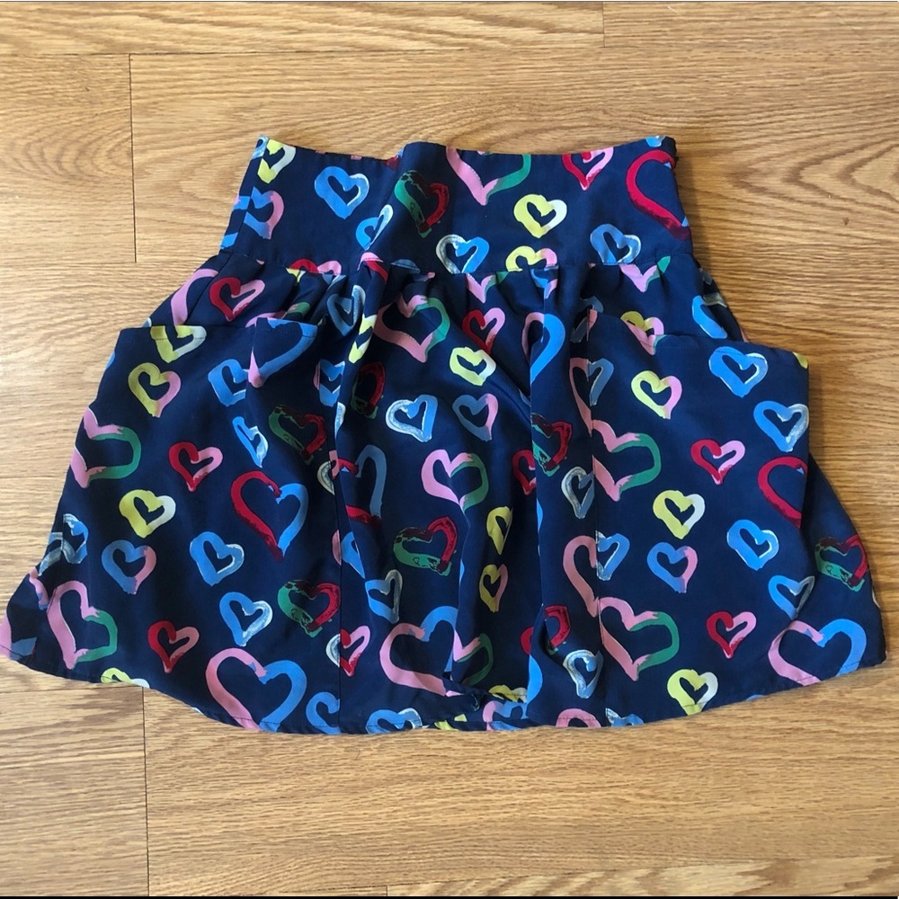 Flat black by Pegleg NYC heart print skirt